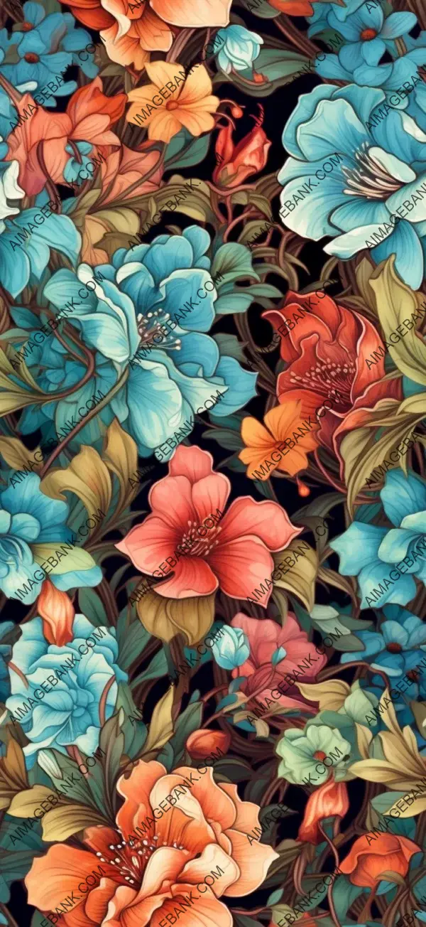 Captivating Chinese Floral-Pattern Vintage Wallpaper