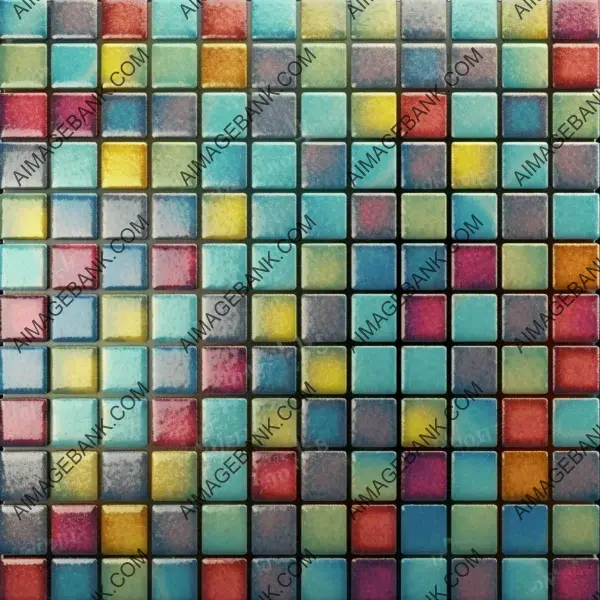 Colorful Retro Small Square Tiles