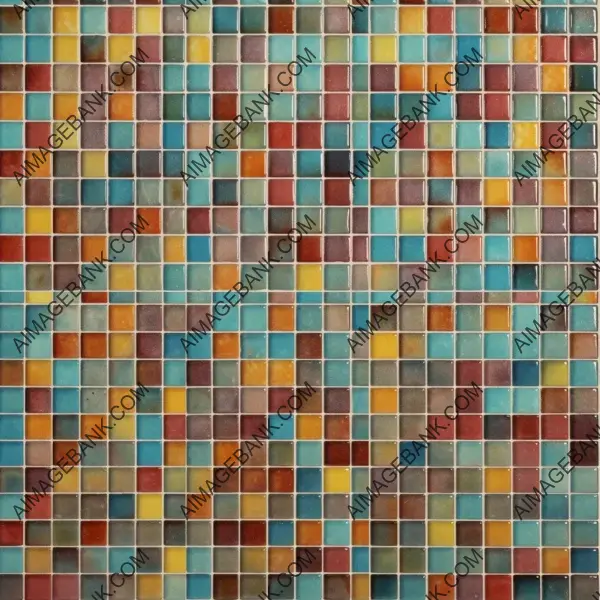 Vibrant Retro Small Square Tiles