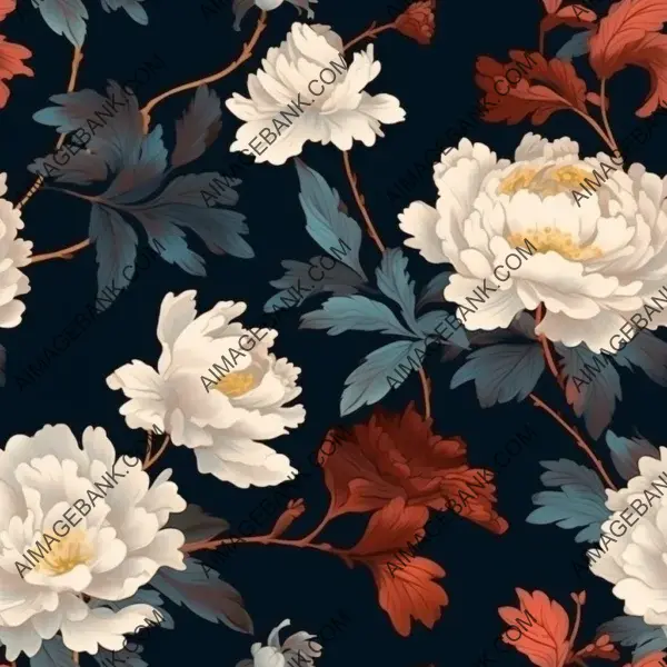 Sophisticated Vintage Floral Wallpaper Pattern