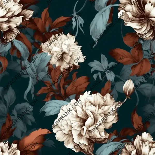 Opulent Vintage Floral Wallpaper Pattern