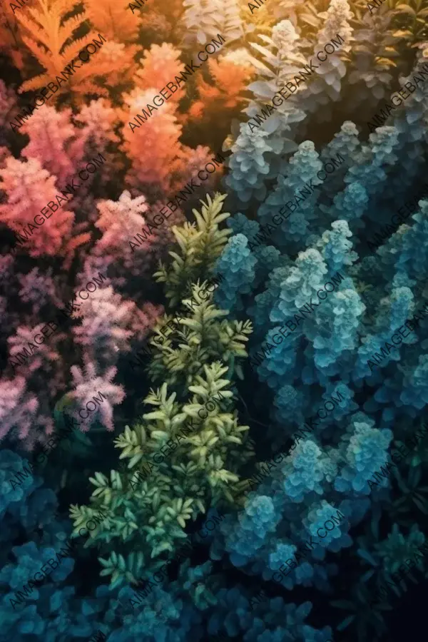 Mesmerizing top view tapestry of plants