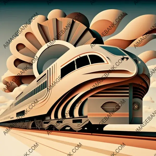 Art Deco Style Motion Train