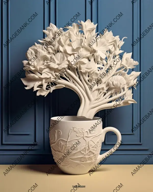 Trompe L&#8217;oeil Blooming Flower