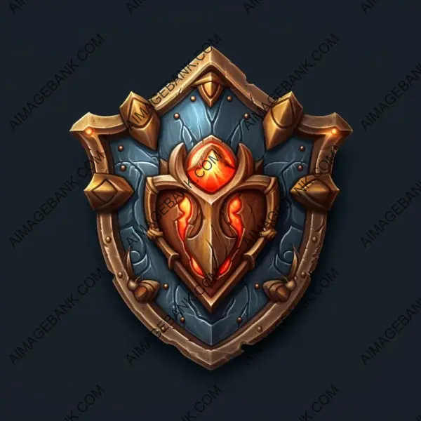 Game Icon: Shield and Weapons