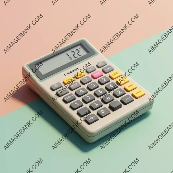 Pastel Colors Calculator Render