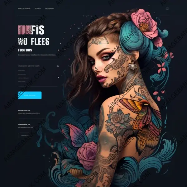 Trendy Tattoo Art Landing Page