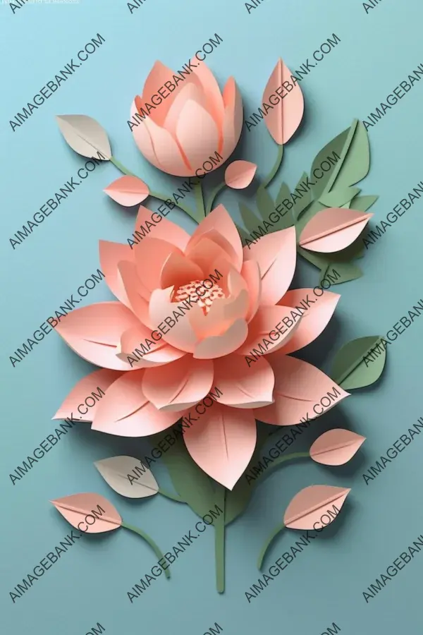 Lotus Flower in Paper Carving