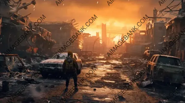 Engaging Facebook Cover Image with Post-Apocalyptic Theme