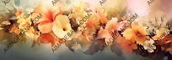 Summer Happiness Floral Tan Facebook Profile Banner