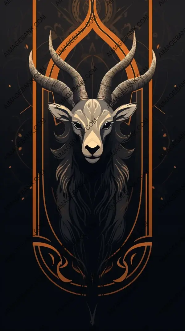 Sophisticated Capricorn Zodiac Phone Wallpaper