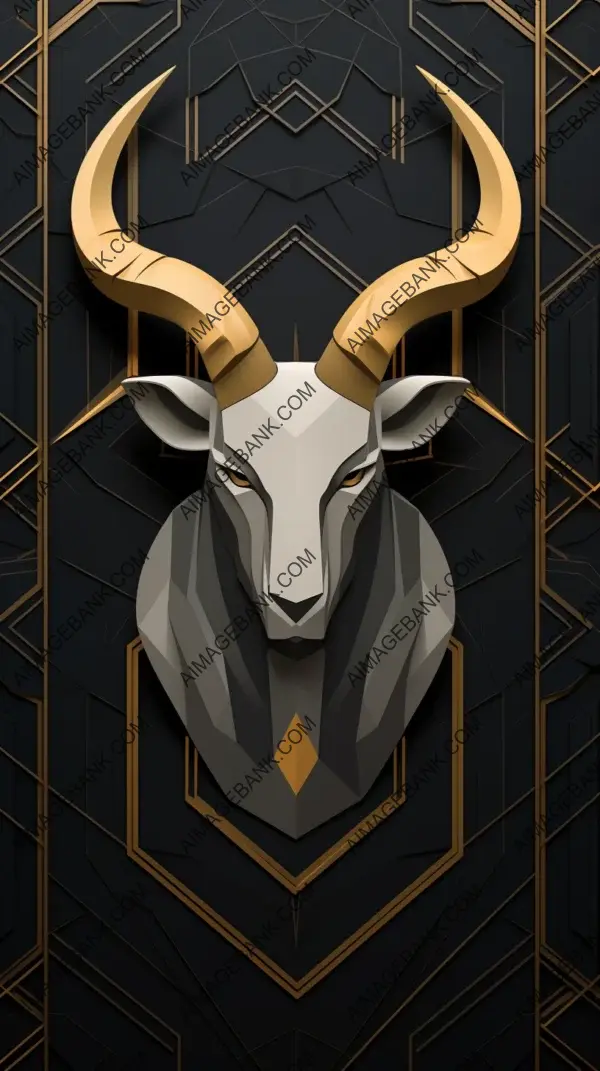 Elegant Capricorn Zodiac Phone Wallpaper