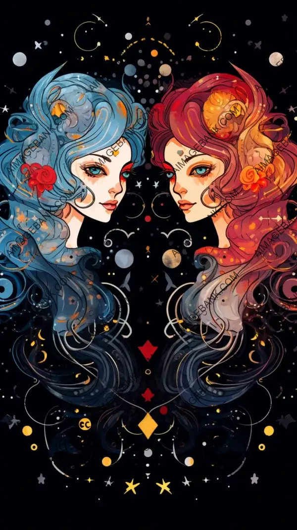 Exhilarating Gemini Zodiac Phone Wallpaper