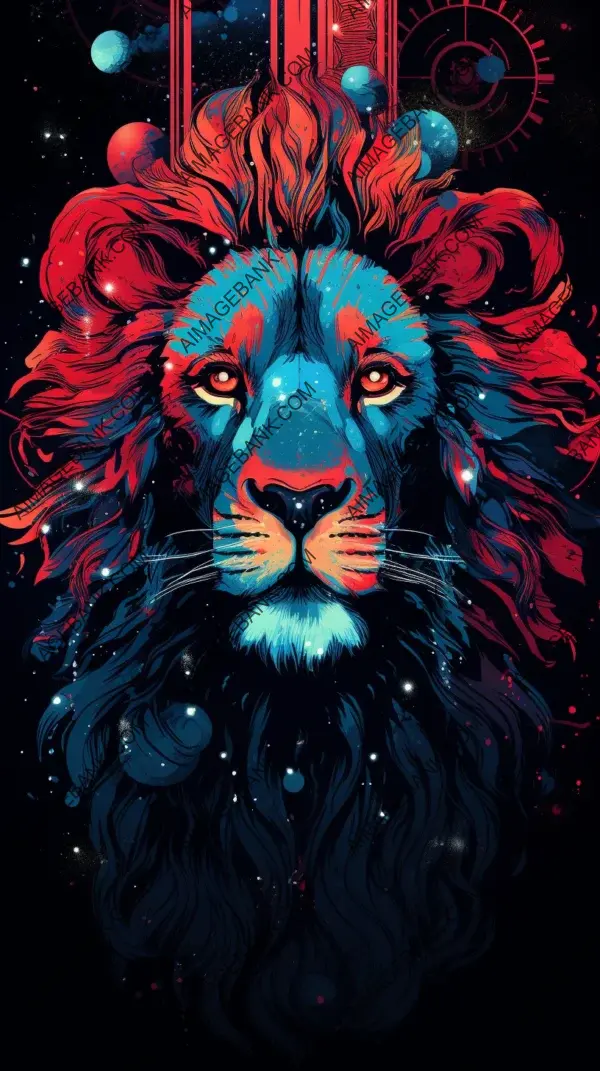 Leo zodiac phone wallpaper roars with style