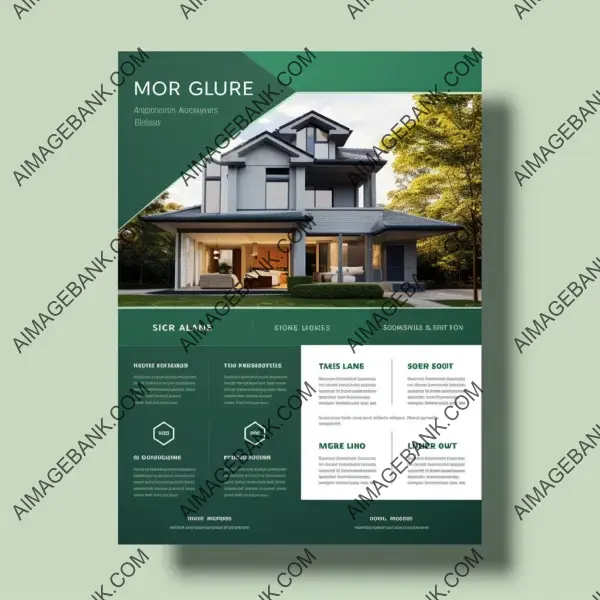 Mortgage brokers green color flyer design