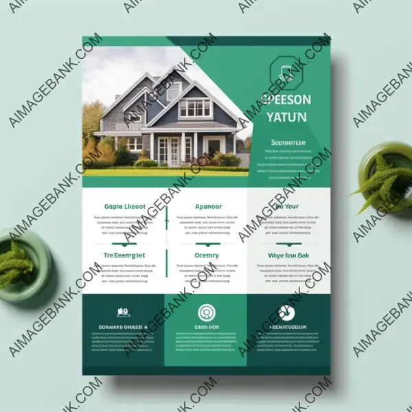 Mortgage brokers green color flyer layout