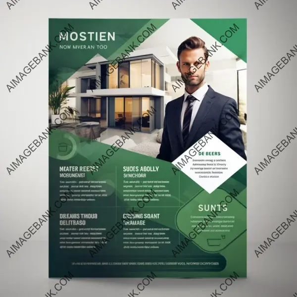 Mortgage brokers green color flyer presentation