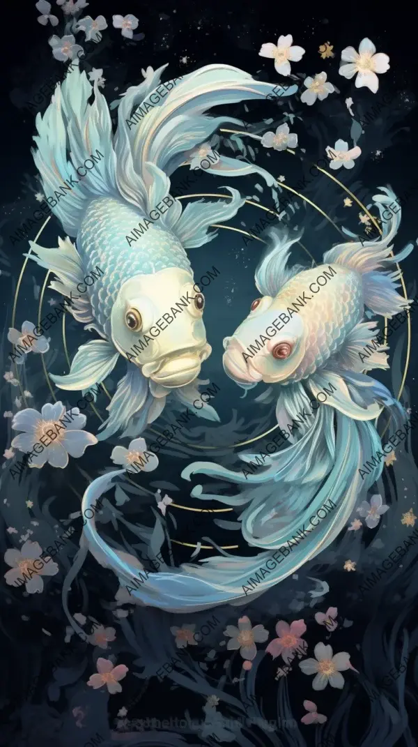 Pisces zodiac phone wallpaper captivates with magic