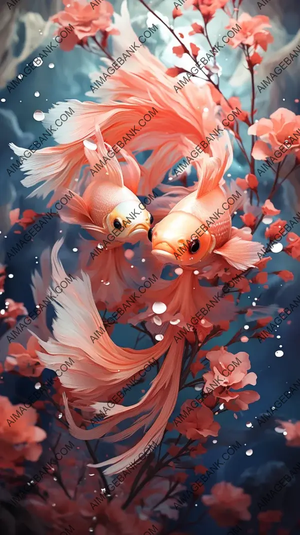 Pisces zodiac phone wallpaper in mesmerizing shades