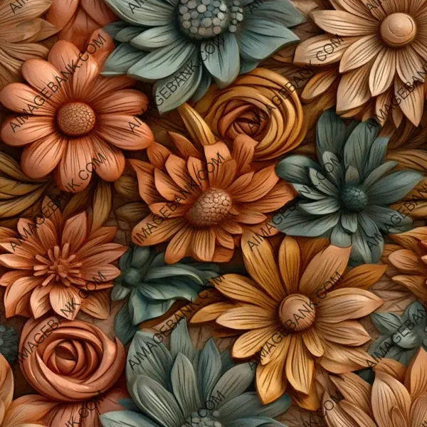 Highly Detailed and Realistic Hand-Carved Wooden Flower