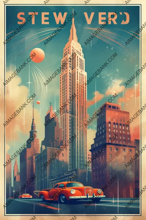 Vintage postcards with subtle New York coloring