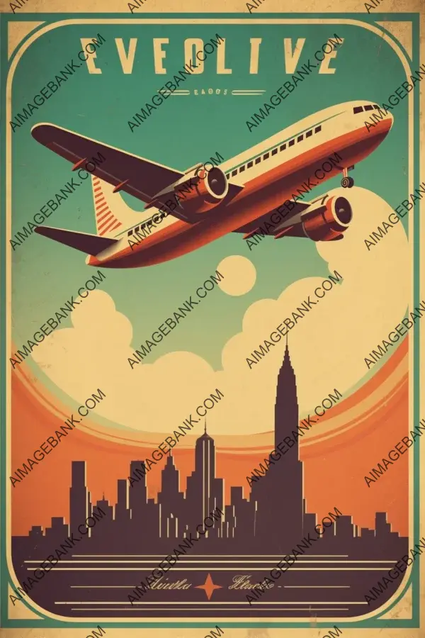 Travel poster featuring a vintage-inspired design
