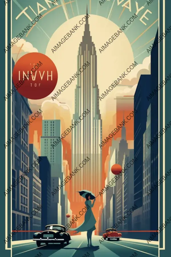 Art Deco-inspired New York City poster