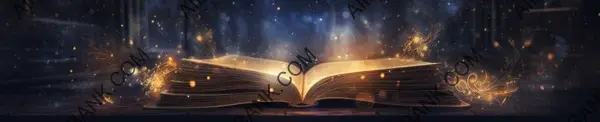 Background of magic and sadness in a blog banner for books.