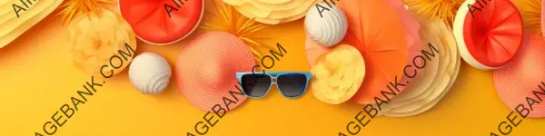 Summer Sales Banner with a Striking Solid Color Background