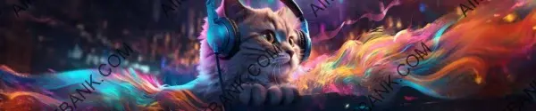 Music-playing humanoid cat streaming live.