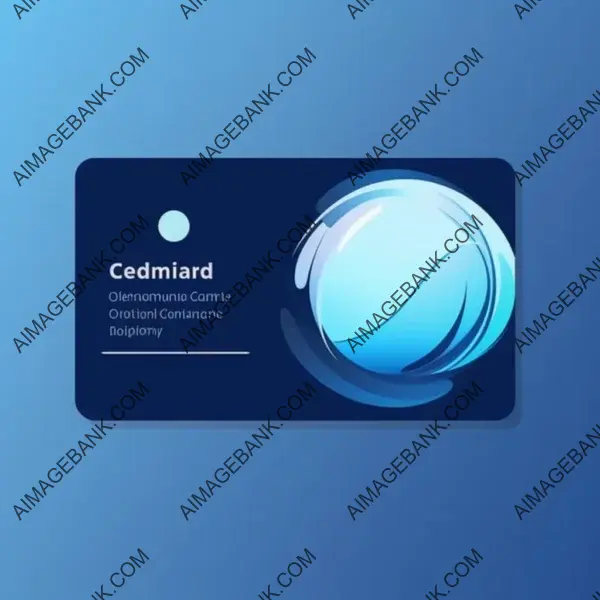 Blue trending flat vector logo on a business name card design