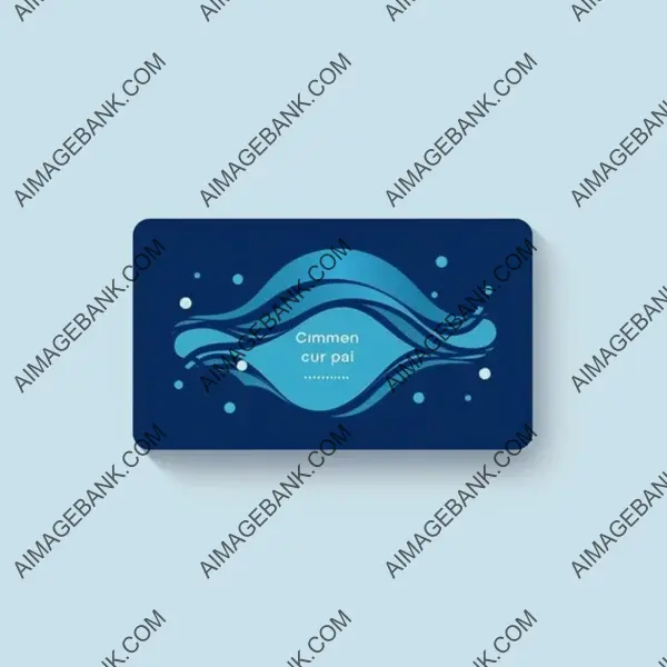 Design a business name card with a trendy blue flat vector logo