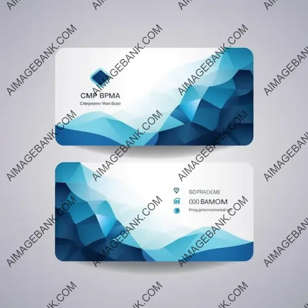 Design a business name card with a trending blue flat vector logo