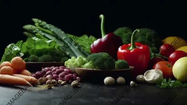 Frame with organic fresh raw vegetables on a black background