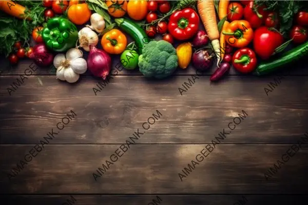 Create a healthy eating background with a variety of fresh vegetables