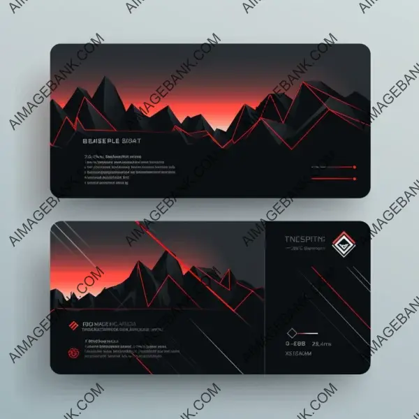 Create a minimalist tech business card template with a flat 2D vector design