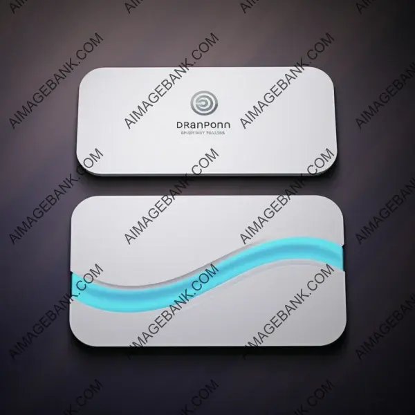 Visiting card with rounded edges and a clean design, showcasing a logo with a modern touch