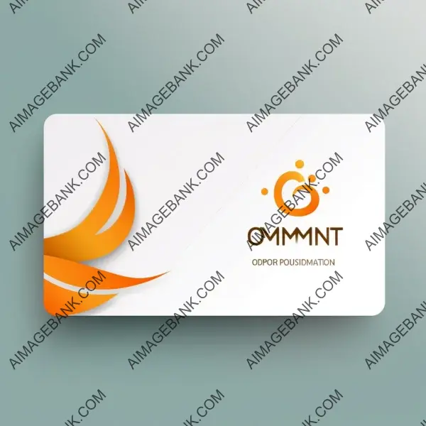 Visiting card with a company logo and an orange accent to create a memorable impression