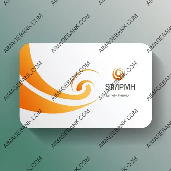 Visiting card displaying a company logo with an orange accent for a bold and energetic appearance