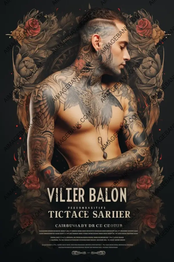 Vector Ad for Tattoo Piercing Studios Theme