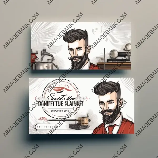 Classic Barber Shop Business Card Template with Style