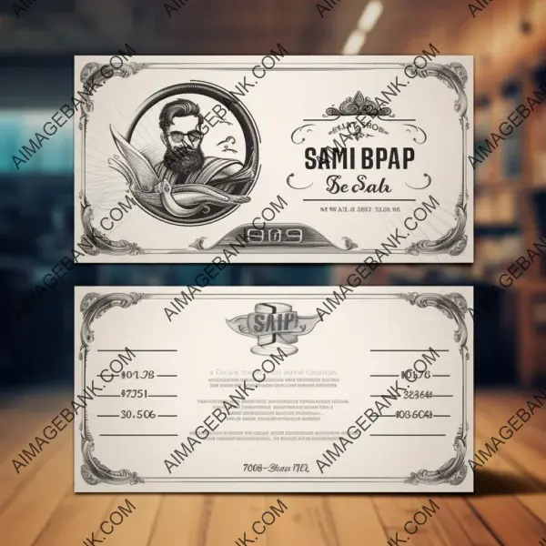 Modern Barber Shop Business Card Layout with Flair