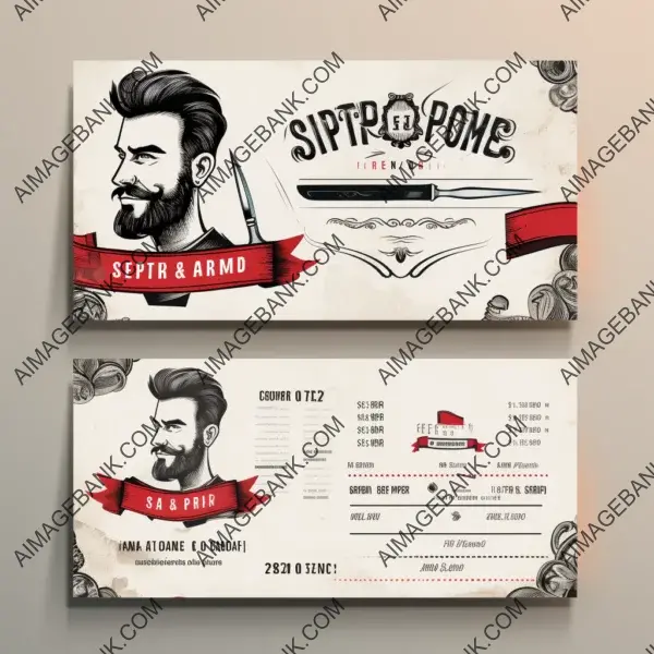 Creative Barber Shop Business Card Style with Edge