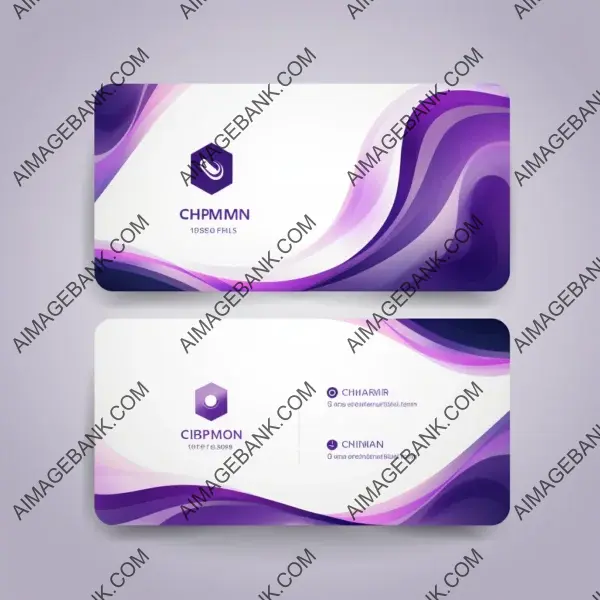 Visiting Card Purple White