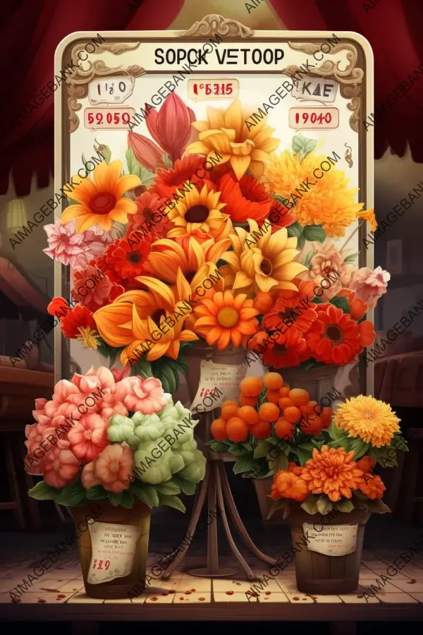 Flower Stall: Stylish Texts and Labels