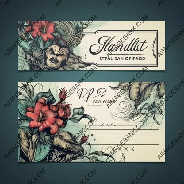 Unique and bold tattoo and piercing business card ad vector