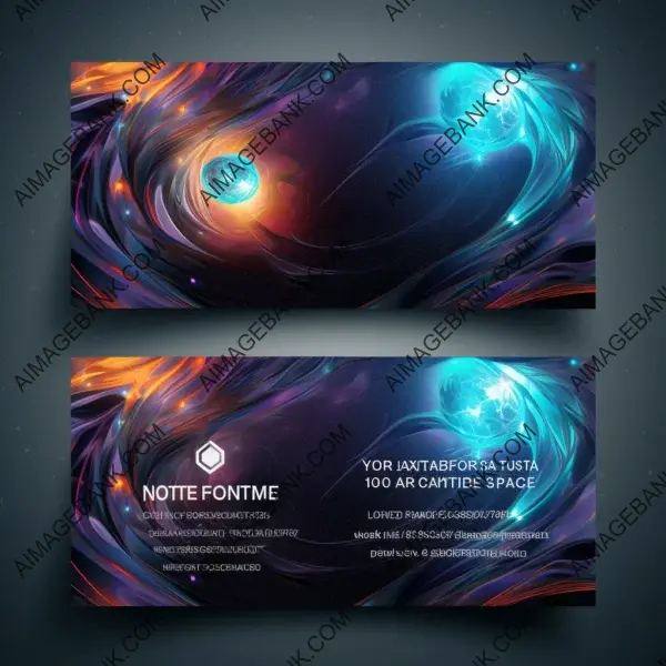 Versatile and innovative universal-themed business card ad vector