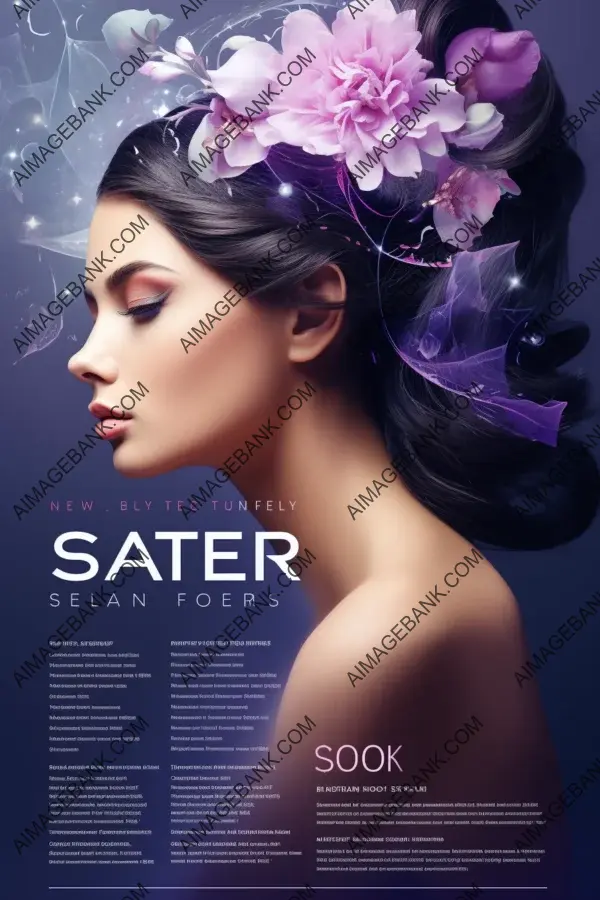 Stylish flyer design with a beauty salon theme and eye-catching texts