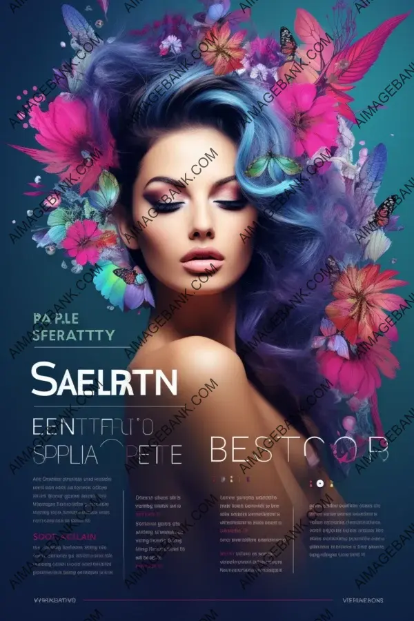 Appealing flyer design with a beauty salon theme incorporating attractive texts