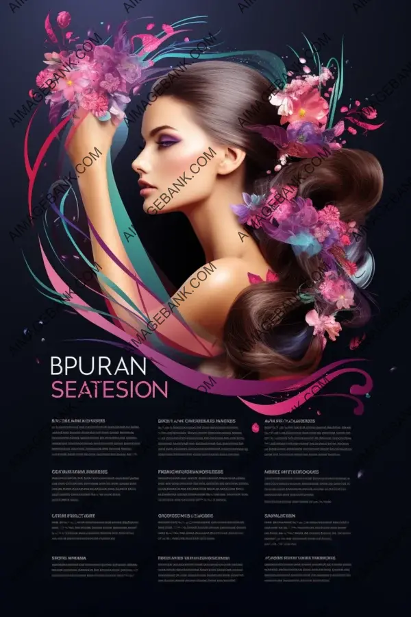 Appealing flyer design with a beauty salon theme incorporating attractive texts